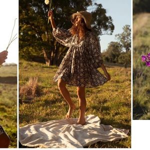 NWOT Daughters of India Kyra Mini Dress in Pepper, XS/S